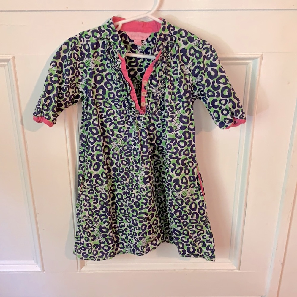 Lilly Pulitzer Girls Tunic Dress Size 5 Thrill of the Chase Print